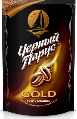 Кофе растворимый Черный Парус Gold пакет 75 г.