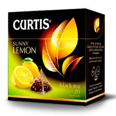 Чай черный Curtis Sunny Lemon (Лимон) пирамидки 20 штук