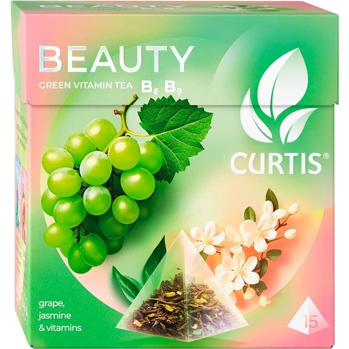 Чай зеленый Curtis Beauty Tea пирамидки 15 штук