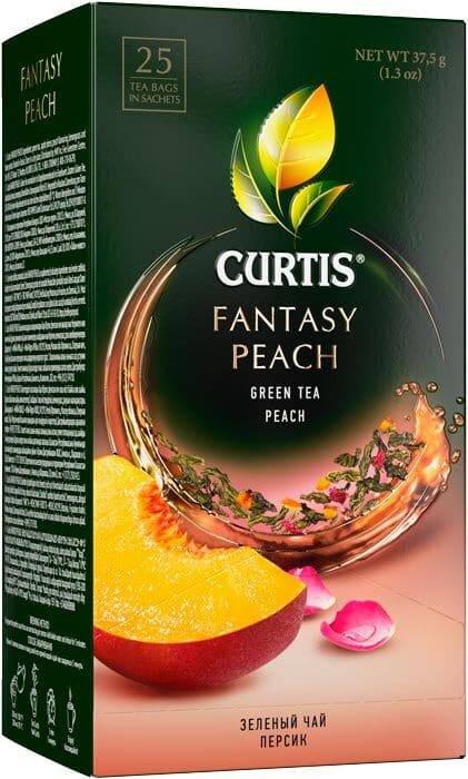 Чай зеленый Curtis Fantasy Peach 25 пакетов.