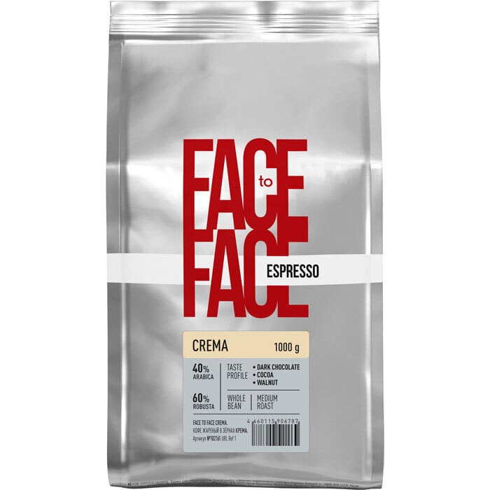 Кофе в зернах Face to Face Crema 1кг