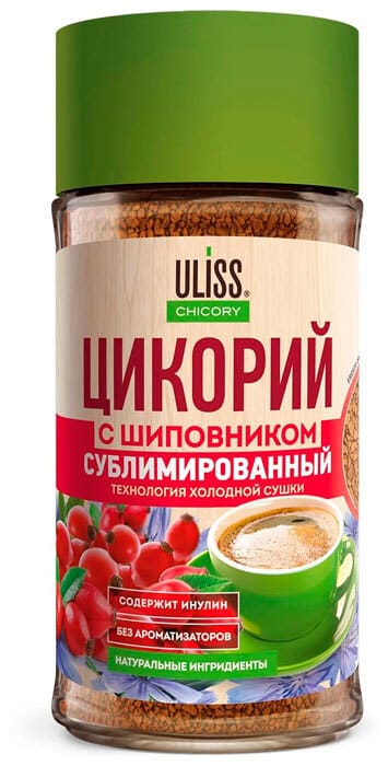 Цикорий сублимированный Uliss Шиповник банка 85 г