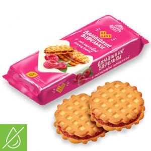 Печенье сдобное Домашние вафельки малина 155 г.