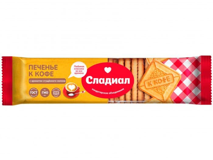 печенье 290 гр сахар.К кофе Сладиал
