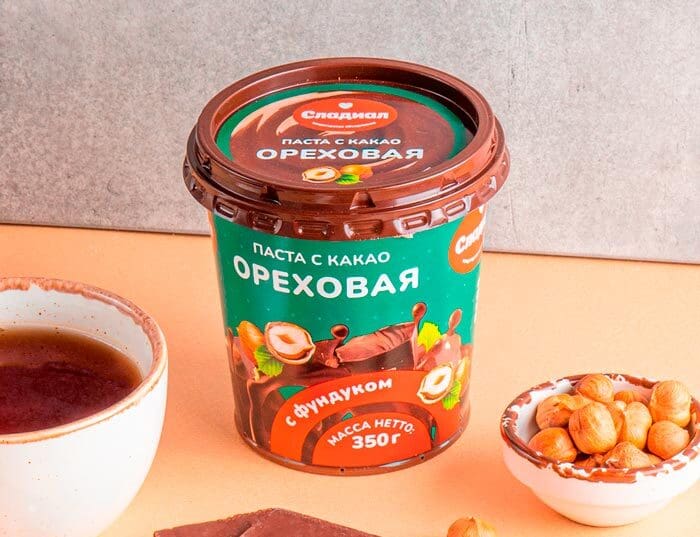 Паста 350гр с фундуком и какао Сладиал