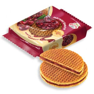 Вафли Мягкие вафли с начин.вишня-черешня 150гр