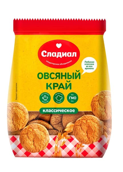 Сладиал сдоба 500гр Овсяный край классическое