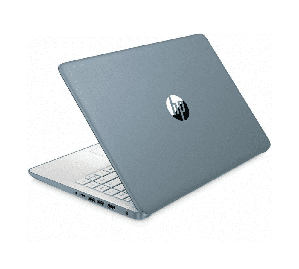 HP 14-dq6103ds 14″ Сенсорный Ноутбук — Intel N150, 4GB RAM, 128GB UFS, Wi-Fi 6, Windows 11 Home in S Mode, Natural Silver / Moonlight Blue (Refurbished)