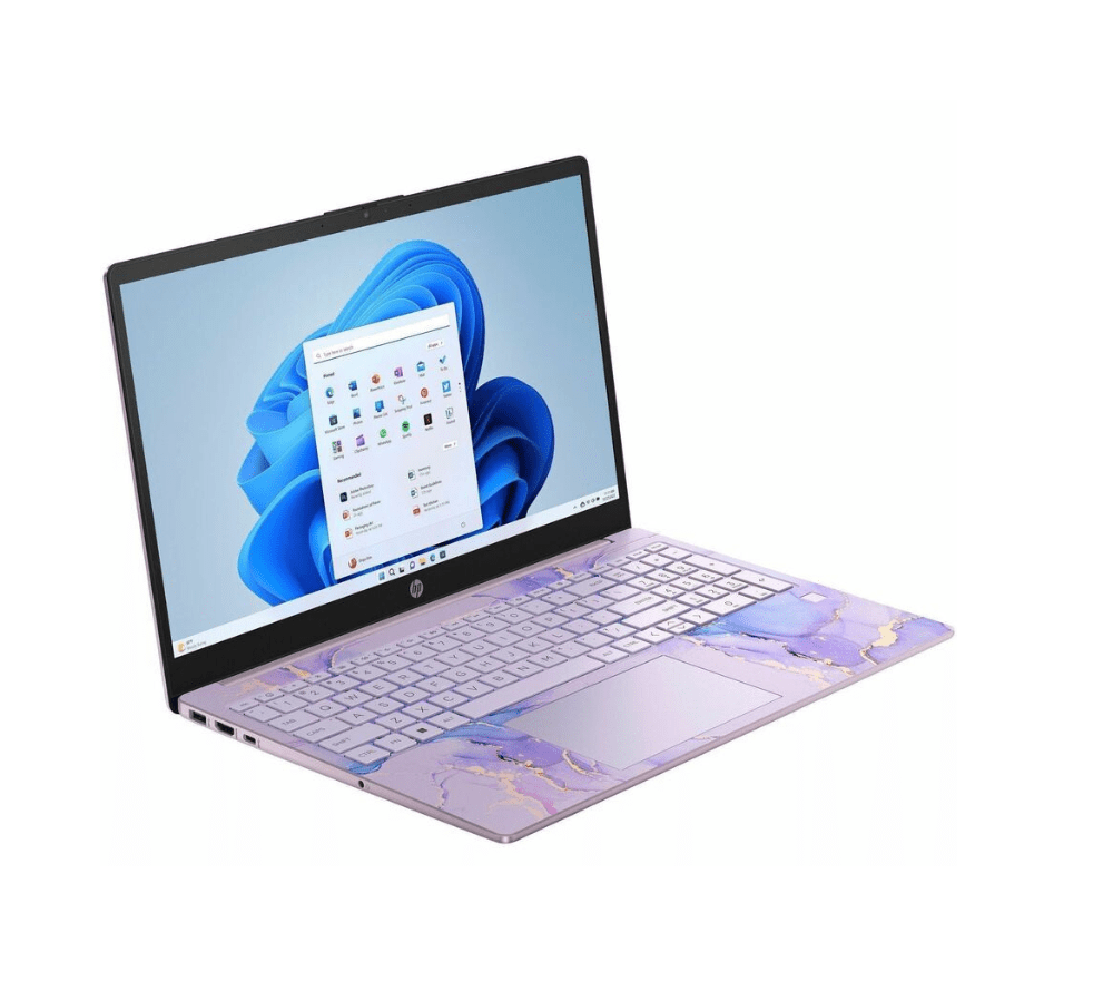 HP 15-fd0123ds 15.6" Сенсорный Ноутбук — Intel N100, 4GB LPDDR5, 128GB UFS, Wi-Fi 6, Windows 11 Home in S Mode, Winter Lavender / Natural Silver (Refurbished) - Image 6