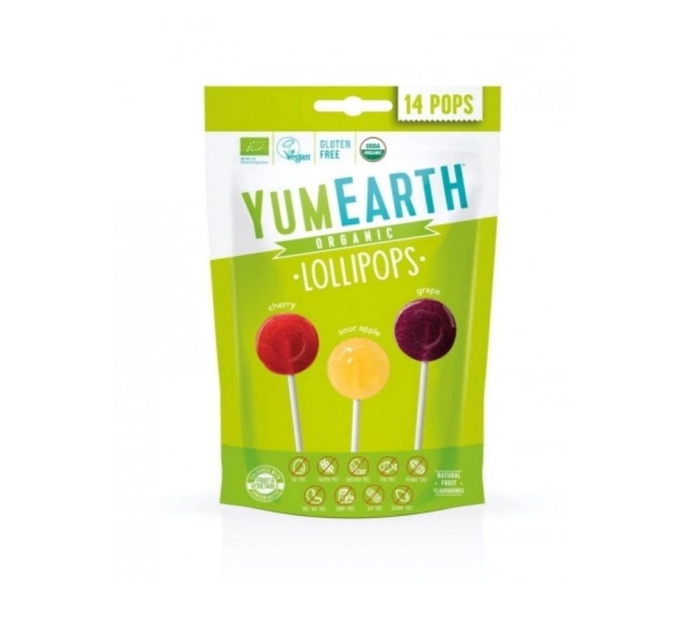Органические леденцы YumEarth яблоко, вишня, виноград 14 Pops - Image 2