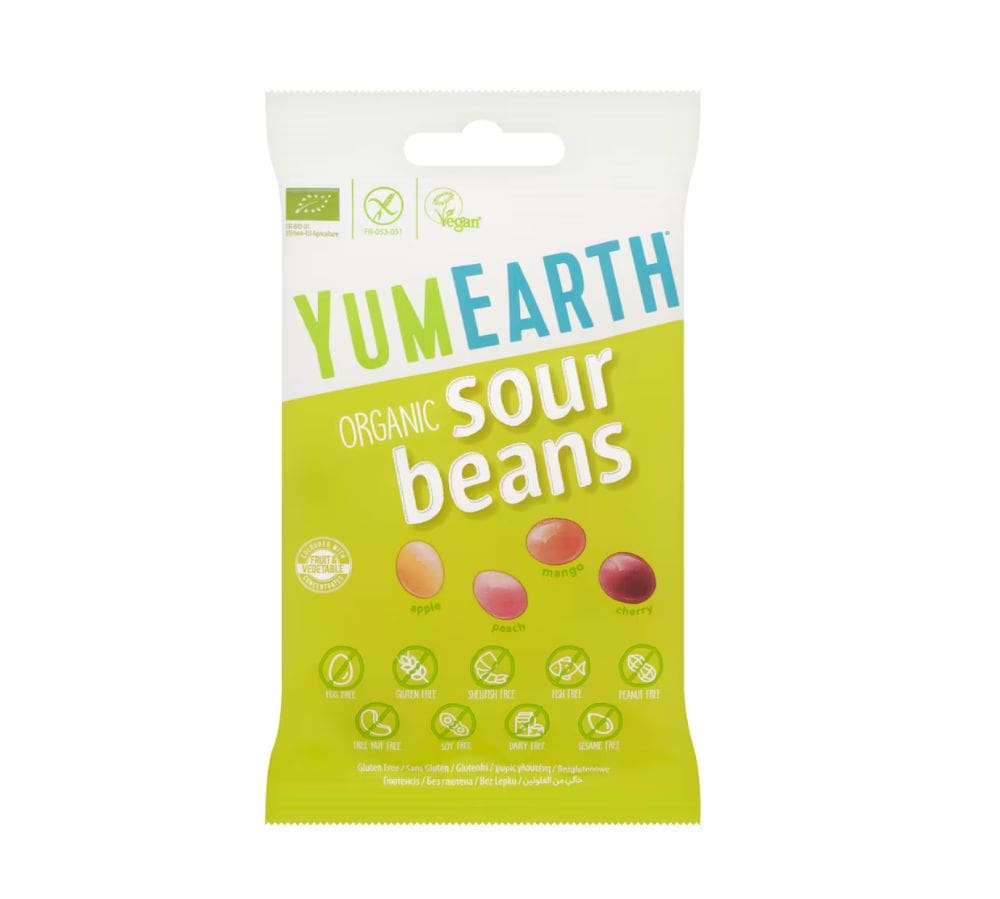YumEarth Organic Sour Beans Mix Flavours 50g