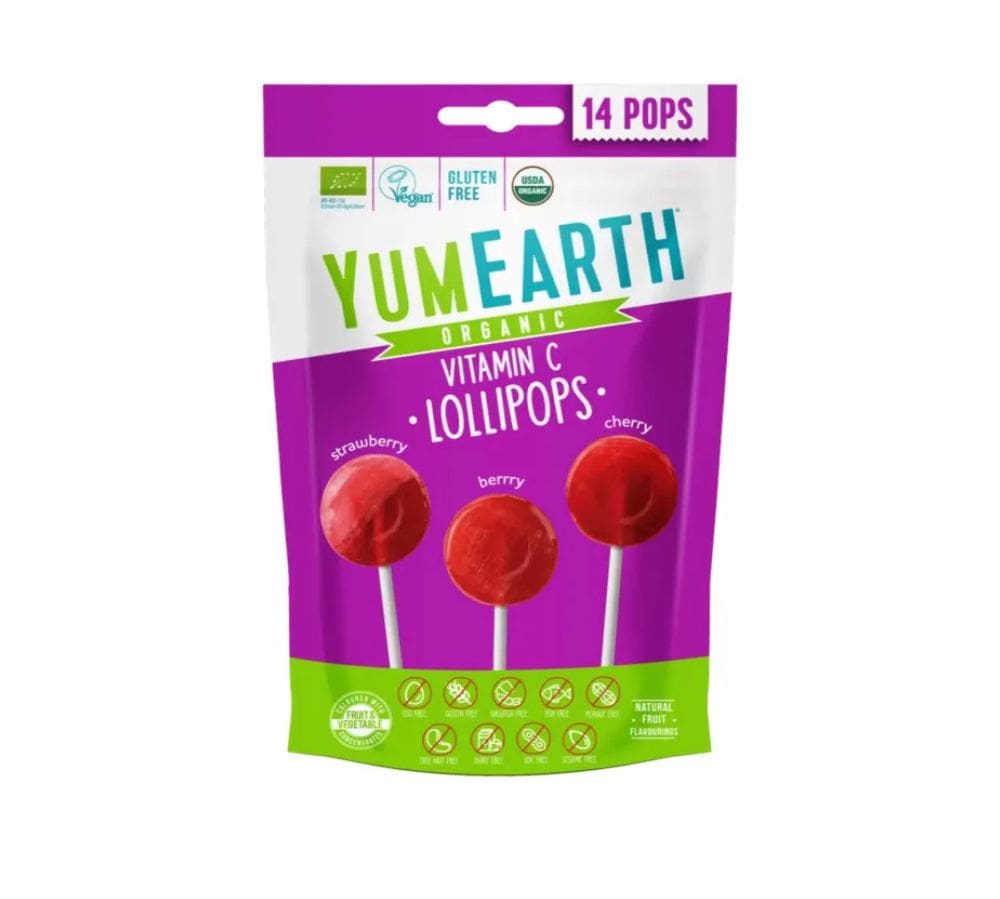 YumEarth, Органические леденцы с витамином C, 14 Pops