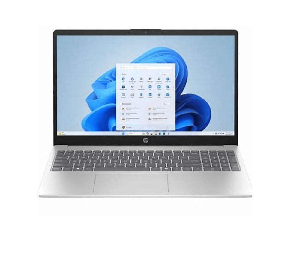 HP 15-fd1225nr 15.6″ Ноутбук — Intel Core 3 100U, 8GB RAM, 512GB SSD, Full HD, Wi-Fi 6, Windows 11 Home, Natural Silver (Refurbished)