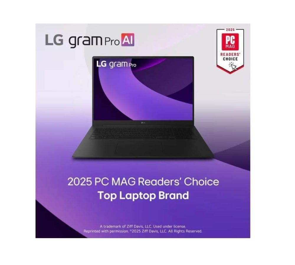 LG gram Pro 17 (17Z90TR-E.AAB4U1) | 17" WQXGA 144Hz | Intel Core Ultra 7 255H | NVIDIA GeForce RTX 5050 8GB | 16GB RAM | 1TB SSD | Wi-Fi 7 | Windows 11 Home | Deep Black - Image 3