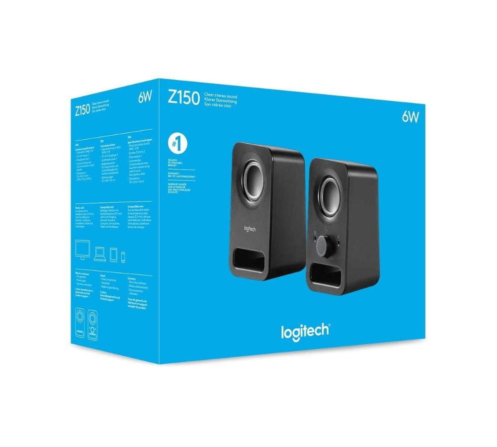 Logitech Z150 Multimedia Speakers | Компактные стереоколонки 3W RMS | Разъем для наушников | Midnight Black - Image 2